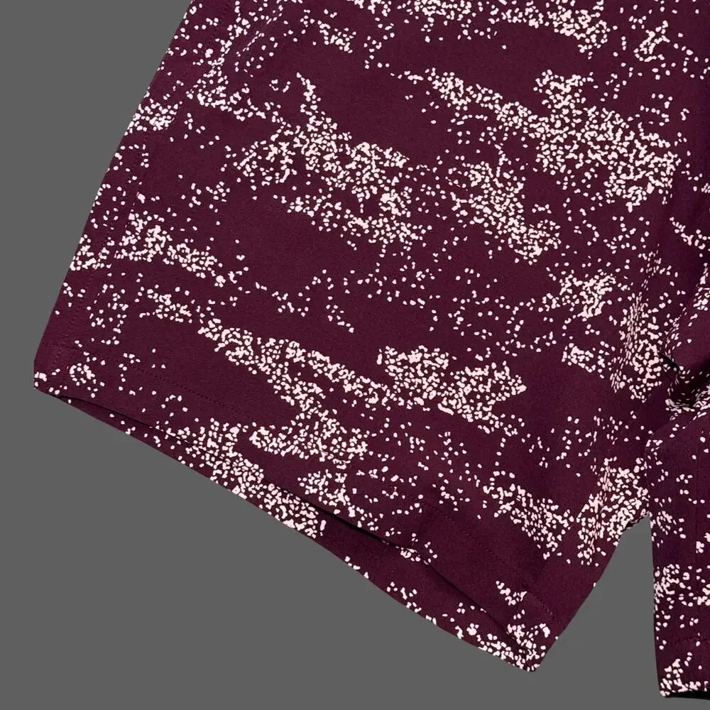Under Armour UA Golf Printed Shorts Burgundy 36 NWT